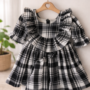Black and white plaid dress