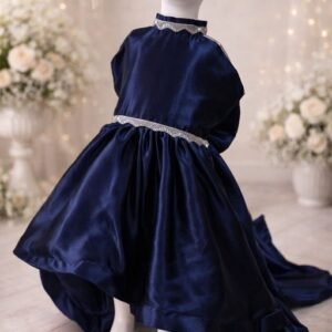 Navy blue satin frock